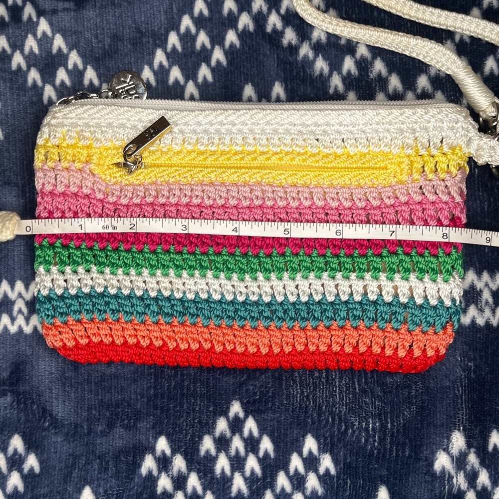 The Sak Rainbow Striped Clutch / Wristlet / Wallet - Picture 4 of 5